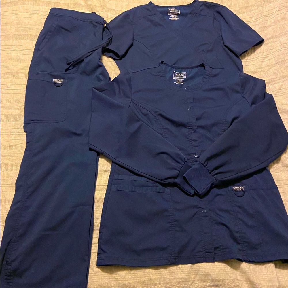 Cherokee Workwear Authentic Navy Scrubs (Med)